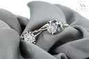 Vintage silver 925 cubic zircon earrings vec019s Russian Soviet style