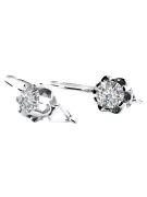 Vintage silver 925 cubic zircon earrings vec019s Russian Soviet style