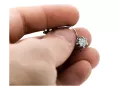 Vintage silver 925 cubic zircon earrings vec019s Russian Soviet style