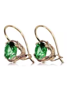Ohrringe Vintage Jewlery Emerald Original Vintage 14K Rose Gold vec029r