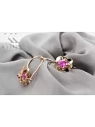 Earrings Amethyst Original Vintage 14K Rose Gold Vintage craft vec116r