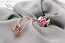 Earrings Amethyst Original Vintage 14K Rose Gold Vintage craft vec116r