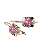 Earrings Amethyst Original Vintage 14K Rose Gold Vintage craft vec116r
