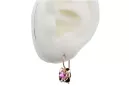 Original vintage din aur roz de 14k Ametist Cercei Vintage vec116r