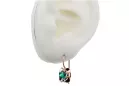 Original vintage din aur roz de 14k Smarald Cercei Vintage Craft  vec116r