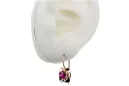 Originales Vintage-Roségold aus 14 Karat Rubinrot Ohrringe Vintage vec116r
