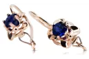 Ohrringe Saphir Originales Vintage-Roségold aus 14 Karat Vintage Handwerk vec116r
