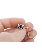 Ohrringe Saphir Originales Vintage-Roségold aus 14 Karat Vintage Handwerk vec116r