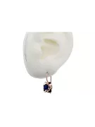 Vintage craft Earrings Sapphire Original Vintage 14K Rose Gold vec116r