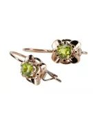 Originales Vintage-Roségold aus 14 Karat Gelber Peridot Ohrringe Vintage Stil vec116r