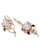 Vintage Stil Ohrringe Zirkon Originales Vintage-Roségold aus 14 Karat vec116r