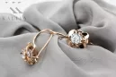 Vintage craft Earrings Zircon Original Vintage 14K Rose Gold vec116r