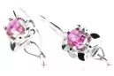 Vintage silver 925 amethyst earrings vec116s Russian Soviet style