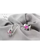 Vintage silver 925 amethyst earrings vec116s Russian Soviet style