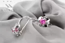 Vintage silver 925 amethyst earrings vec116s Russian Soviet style