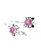 Vintage silver 925 amethyst earrings vec116s Russian Soviet style