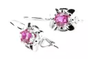 Vintage silver 925 amethyst earrings vec116s Russian Soviet style