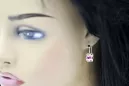 Vintage silver 925 amethyst earrings vec116s Russian Soviet style