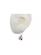 Boucles d'oreilles vintage argent 925 améthyste vec116s style soviétique russe