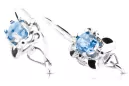 Vintage silber 925 aquamarine Ohrringe vec116s Russischer Sowjetstil