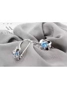 Vintage silver 925 aquamarine earrings vec116s Russian Soviet style