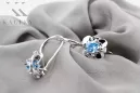 Vintage silber 925 aquamarine Ohrringe vec116s Russischer Sowjetstil