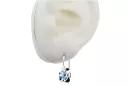 Vintage argent 925 boucles d'oreilles aquamarine vec116s style soviétique russe