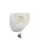 copie de Vintage argent 925 Alexandrite boucles d'oreilles vec019s Vintage russe style soviétique