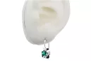 Vintage silver 925 Emerald earrings vec116s Russian Soviet style