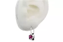Vintage silver 925 Ruby earrings vec116s Russian Soviet style