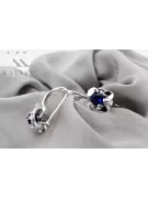 Vintage silver 925 Sapphire earrings vec116s Russian Soviet style