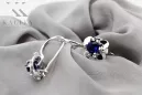 Vintage silver 925 Sapphire earrings vec116s Russian Soviet style
