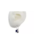 Vintage silver 925 Sapphire earrings vec116s Russian Soviet style