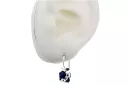 Vintage silver 925 Sapphire earrings vec116s Russian Soviet style