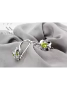 Vintage silver 925 yellow peridot earrings vec116s Russian Soviet style