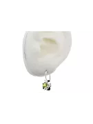 Vintage silver 925 yellow peridot earrings vec116s Russian Soviet style