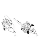 Vintage silver 925 cubic zircon earrings vec116s Russian Soviet style
