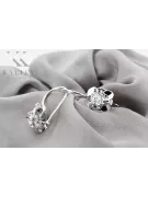 Vintage silver 925 cubic zircon earrings vec116s Russian Soviet style