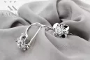 Vintage silver 925 cubic zircon earrings vec116s Russian Soviet style