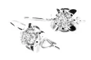 Vintage silver 925 cubic zircon earrings vec116s Russian Soviet style