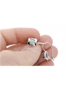 Vintage silver 925 cubic zircon earrings vec116s Russian Soviet style