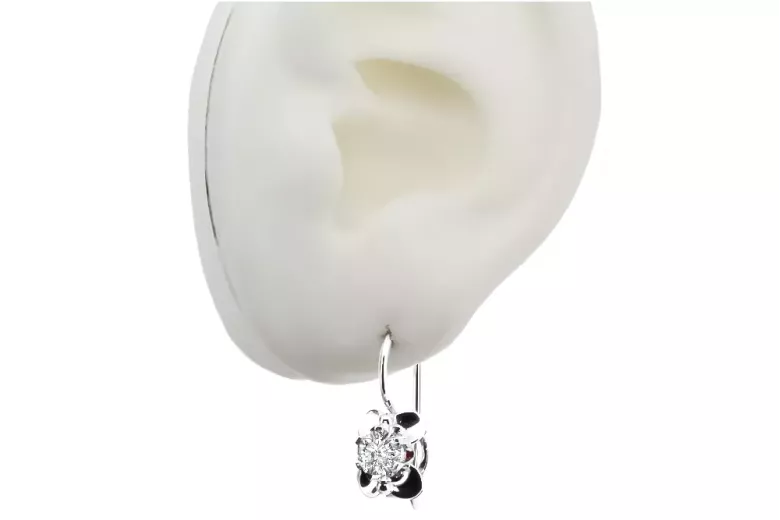 Cercei de argint 925 cubic zircon vec116s stil sovietic rus
