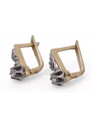 Earrings Vintage Jewlery Zircon Original Vintage 14K Rose White Gold vec150r