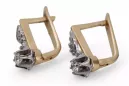 Earrings Vintage Jewlery Zircon Original Vintage 14K Rose White Gold vec150r