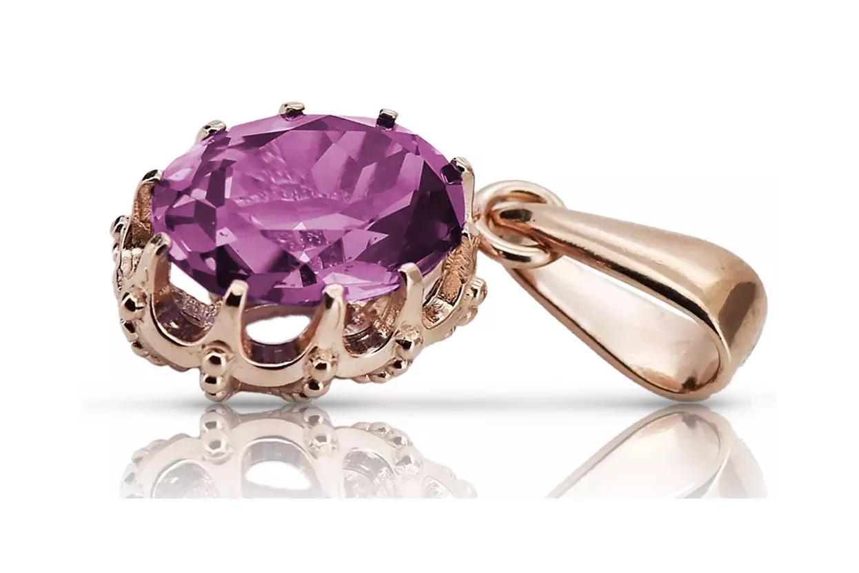 Colgante estilo Vintage Amethyst Original Vintage 14K Rose Oro vpc008r Colgante estilo Vintage Amethyst Original Vintage 14K Rose Oro vpc008r