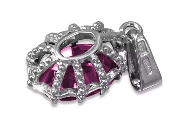 Sterling Silber 925 Amethyst Anhänger Vintage vpc008s