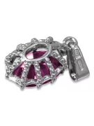 Style vintage Pendentif Améthyste Argent sterling 925 vpc008s