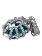 Lira sterlină de argint 925 Acvamarin Pandantiv Vintage Craft  vpc008s