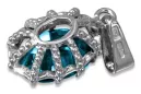 Lira sterlină de argint 925 Acvamarin Pandantiv Vintage Craft  vpc008s