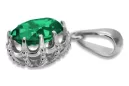 Smaragd Sterling Silber 925 Anhänger Vintage Stil vpc008s